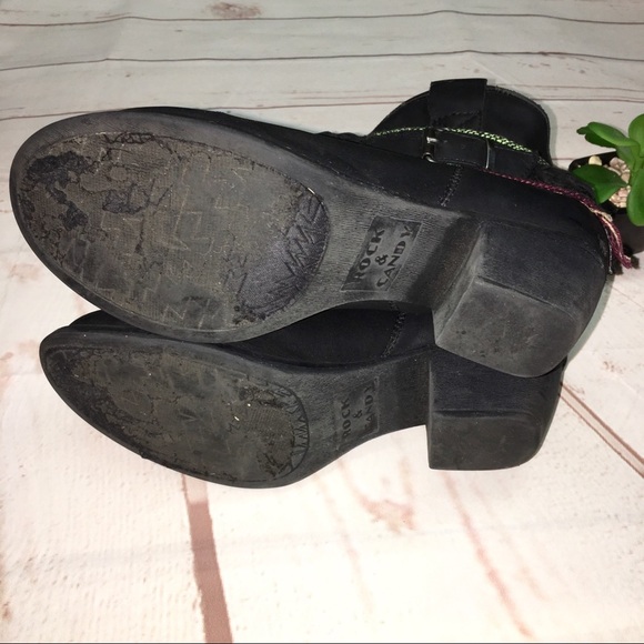 Rock & Candy Black Hollie Buckle Ankle Booties - Picture 8 of 8